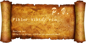 Pikler Viktória névjegykártya
