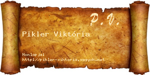 Pikler Viktória névjegykártya